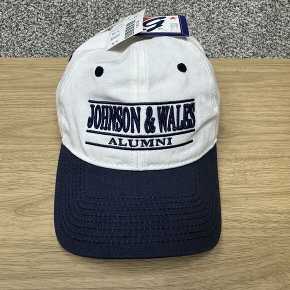 VTG 90s Johnson & Wales‎ University Hat Strap Back 3 Bar Adjustable Alumni New